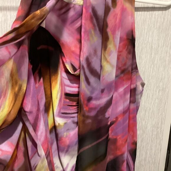 NWOT. Spectacular Night Sky Lined Crepe Blouse by Jennifer Lopez - Picture 5 of 7